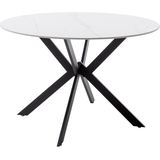 MCA furniture Esstisch "UBATE Vierfußtisch", (1 St.), Keramik, Metall, weiß marmoriert, dining table, 4-6 Personen