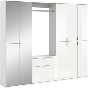 INOSIGN Garderoben-Set "Trondheim, Breite 213 cm, 6-teilig, bestehend aus:", (Set, 5 St.), 3x Garderobenschrank, 1 Kommode, 1 Garderobenstange, 1 Ablageboden