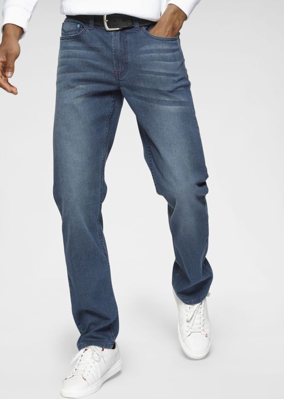 H.I.S Slim-fit-Jeans "FLUSH", schmale Beinform, mit Used-Effekten, niedrige Leibhöhe