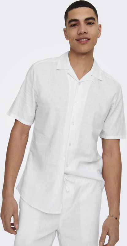 ONLY & SONS Kurzarmhemd "ONSCAIDEN SS SOLID RESORT LINEN NOOS"