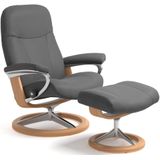 Stressless Hocker "Garda", mit Signature Base, Gestell Eichefarben