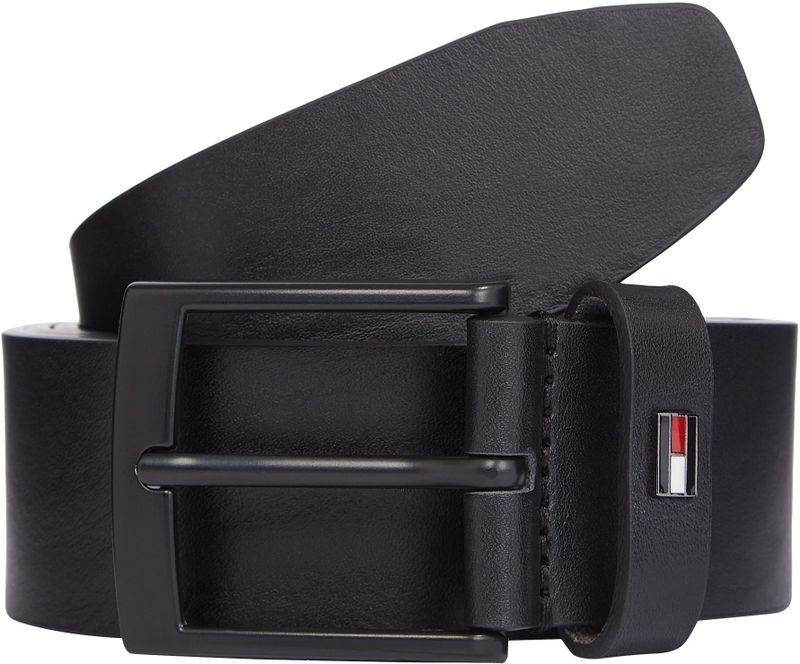 Tommy Hilfiger Ledergürtel "ADAN 3.5 EXT", Metalllogopatch, Einfachdornschnalle