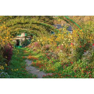 Papermoon Fototapete "MONETS GARTEN-GIVERNY BLUMEN ALLEE PERGOLA KÜNSTLER WEG"