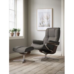 Stressless Fußhocker "Mayfair", mit Cross Base, Größe S, M & L, Holzakzent Braun
