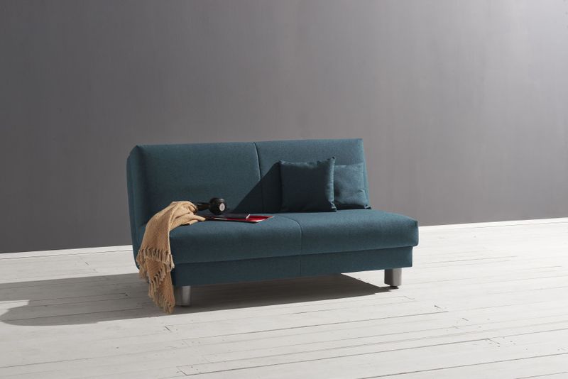ell + ell Schlafsofa "Enny", Breite 180 cm, Liegehöhe 45 cm, Füße alufarben