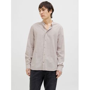 Jack & Jones Langarmhemd "JJESUMMER BAND SHIRT LS SN", mit Bandkragen