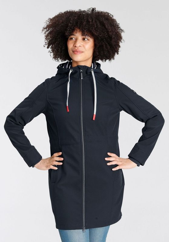 Polarino Softshelljacke "Große Größen", mit Kapuze, Logo auf dem Ärmel