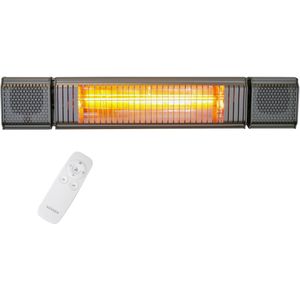 Vasner Heizstrahler "Bluetooth, grau, Appino BEATZZ", 2000 W, Wand / Decke mit Musik & LED