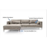 TRENDMANUFAKTUR Ecksofa "Luzi, wahlweise mit Schlaffunktion & Bettkasten. OTTOs Choice, L-Form", Designsofa mit tollem Sitzkomfort, Metallfüße schwarz, Breite 280 cm