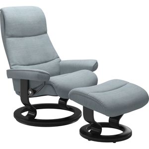 Stressless Relaxsessel "View", (Set, Relaxsessel mit Hocker), mit Classic Base, Größe S,Gestell Schwarz