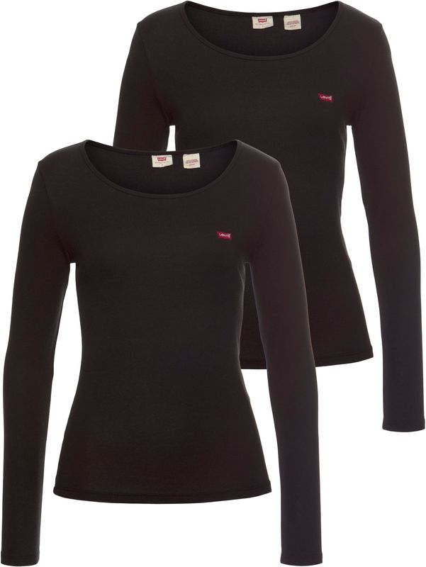 Levis Langarmshirt "LS 2 Pack Tee", (Packung, 2 tlg.), mit Batwing Logo-Stickerei