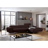 W.SCHILLIG Ecksofa "piedroo, Designsofa mit tollem Sitzkomfort, bequem und elegant, L-Form", Kopfteilverstellung, wahlweise mit Sitztiefenverstellung, Breite 343cm