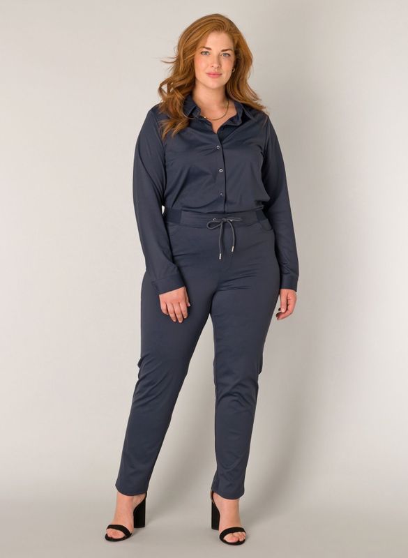 Base Level Curvy Stoffhose "Liana", mit Stretch und Kordelzug, im Jeggings-Style