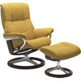 Stressless Relaxsessel "Mayfair", (Set, Relaxsessel mit Hocker), mit Hocker, mit Signature Base, Größe S, M & L, Gestell Braun