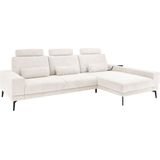 set one by Musterring Ecksofa "SO 3600, inkl motor. Sitztiefenverstellung, Kopfstützen, Nierenkissen", Sitzhöhe 42 cm, Federkern, Breite 293 x Tiefe 180 cm, Kama natur