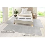 HANSE Home Bettumrandung "Pure 100", (3 tlg.), Kurzflor, Unifarben, Teppich, Bettläufer, Bettvorleger, Teppichläufer