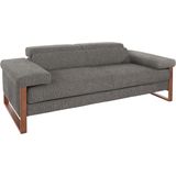 W.SCHILLIG 2-Sitzer "finn", German Design Award 2016, Fußgestell Nussbaum natur, Breite 210 cm