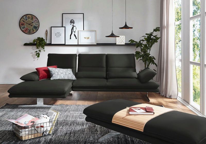W.SCHILLIG Ecksofa "broadway, Designsofa mit tollem Sitzkomfort, L-Form", Sitztiefenverstellung, Kopfteil- & Seitenteilverstellung, Breite 291cm