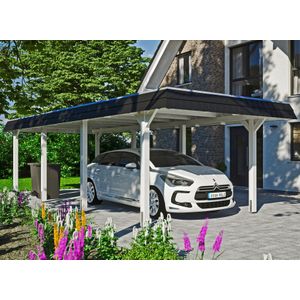 Skanholz Einzelcarport "Wendland", Leimholz-Nordisches Fichtenholz, 291 cm, weiß
