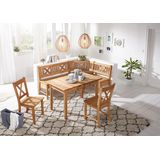 massivline&more Eckbankgruppe "Königsee", (Set, 4 tlg.), Eckbank ist umstellbar, Eckbank mit Truhe, mit Auszug 120 (160) cm
