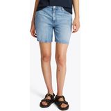 Tommy Hilfiger Shorts "DNM STRAIGHT SHORT RW SIA", mit leichter Waschung, Logo-Bage