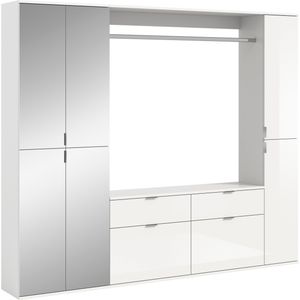INOSIGN Garderoben-Set "Trondheim, Breite 212 cm, 5-teilig, bestehend aus:", (Set, 4 St.), 2x Garderobenschrank, 1 Kommode, 1 Garderobenstange, 1 Ablageboden