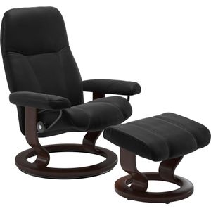 Stressless Relaxsessel "Consul", (Set, Relaxsessel mit Hocker), mit Hocker, mit Classic Base, Größe S, Gestell Braun
