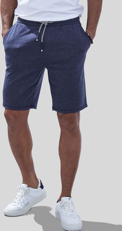 John Devin Sweatshorts "weit geschnitten", in Melange-Optik aus Baumwoll-Mix