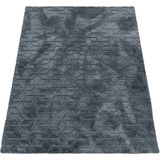 Paco Home Hochflor-Teppich "Arnheim 745", rechteckig, 26 mm Höhe, Uni Farben, modernes geometrisches Design, besonders weich