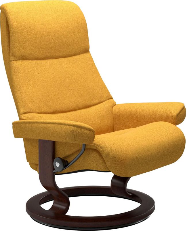 Stressless Relaxsessel "View", (Set, Relaxsessel mit Hocker), mit Classic Base, Größe S,Gestell Braun