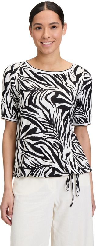 Betty Barclay Kurzarmshirt "Betty Barclay Casual-Shirt mit Tunnelzug", (1 tlg.), Rippbündchen