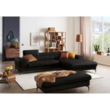 W.SCHILLIG Ecksofa "piedroo, Designsofa mit tollem Sitzkomfort, elegant und bequem, L-Form", Kopfteilverstellung, wahlweise mit Sitztiefenverstellung, Breite 303cm