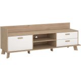 andas Lowboard "Ikast TV-Möbel, Sideboard, TV-Unit, Fernsehschrank, TV-Element", TV-Kommode, 1 Tür, 2 Schubladen, Breite 182 cm, Höhe 61,6 cm