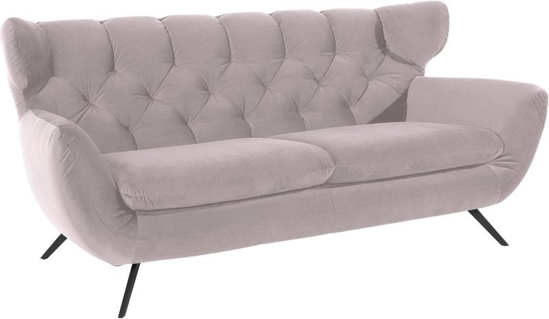 3C Candy 2,5-Sitzer "Beatrice, extravagantes Megasofa, bequem, Küchensofa", mit Rückensteppung im Rautenmuster, in Samt Optik oder in Breitcord