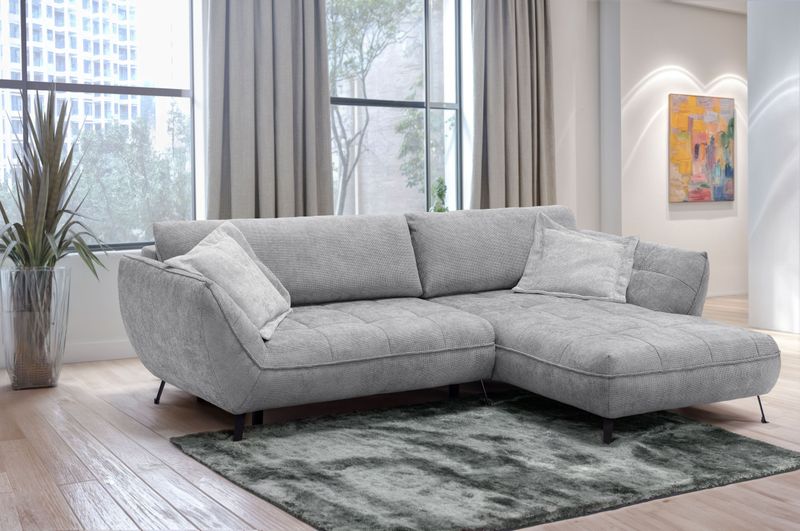 exxpo - sofa fashion Ecksofa "Samoa, bequem und modern, mit Easy-Lift-Bettfunktion, L-Form", Ecksofa Samoa, inkl. Bettfunktion, Bettkasten und Rückenkissen