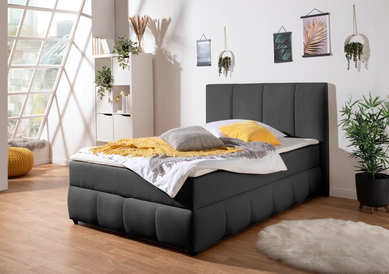 INOSIGN Boxbett "Hartley", Inkl. Bettkasten & Topper, wählbar in H2, H3 o. H4