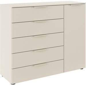rauch Schubkastenkommode "Kommode Türkommode Sideboard Kombikommode FLIPP", (Breite 120 cm mit 2 Einlegeböden), 1-türig mit 5 Schubladen und Soft-Close-Funktion