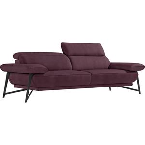 Egoitaliano 2,5-Sitzer "Anais, Designsofa mit hohem Sitzkomfort, Designfuß,", inkl. verstellbarer Kopfteile
