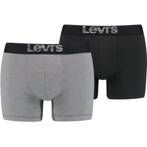 Levis Boxershorts "LEVIS MEN OPT ILL BOXER BRIEF ORG CO 2P", (2er Pack), mit breitem Logobund