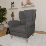 Home affaire Ohrensessel "OSTIANO B/T/H: 80/82/98 cm, Sessel", Einzelstück, dicke geschwungene Armlehnen, uni und kariert