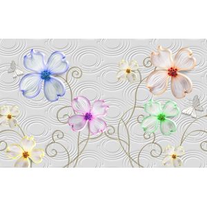 Papermoon Fototapete "Muster mit Blumen"