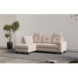 Places of Style Ecksofa "Varese", Kreuznaht in beige