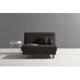 ell + ell Schlafsofa "Enny", Liegefläche Breite 120 oder 140 cm, Liegehöhe 40 cm, Füße alufarben
