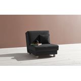 ell + ell Schlafsofa "Enny", Liegefläche Breite 80 cm, Liegehöhe 40 cm, Füße alufarben, Rückenlehne