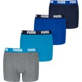 PUMA Boxershorts "PUMA BOYS EVERYDAY BASIC BOXERS 4P ECOM", (4er Pack), mit farblich abgesetztem Bund