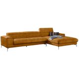W.SCHILLIG Ecksofa "piedroo, Designsofa mit tollem Sitzkomfort, bequem und elegant, L-Form", Kopfteilverstellung, wahlweise mit Sitztiefenverstellung, Breite 343cm