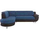 TRENDMANUFAKTUR Ecksofa "Rondo 3, zeitlos und bequem, Materialmix, breite Armlehnen, L-Form", wahlweise mit Federkern für mehr Komfort, wahlweise mit Bettfunktion