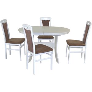 HOFMANN LIVING AND MORE Essgruppe "5tlg. Tischgruppe", (Spar-Set, 5 tlg., 5tlg. Tischgruppe), Stühle montiert