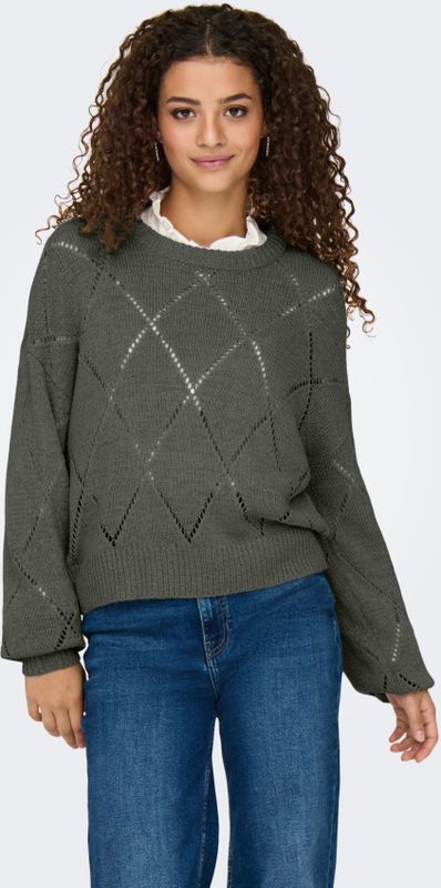 ONLY Strickpullover "ONLGEENAS LS STRUCTURE O-NECK CC KNT"