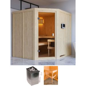 Karibu Sauna "Kotka", mit Ofen 9 kW integr. Strg.